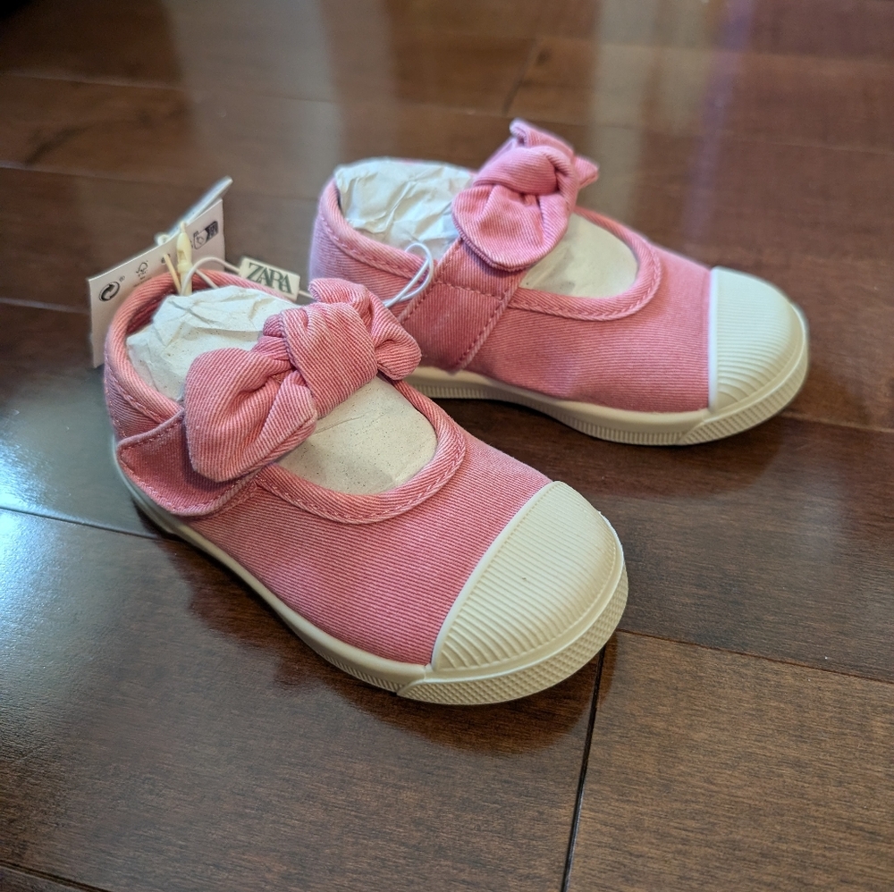 NWT Zara Toddler Girls' Pink Velcro Shoes